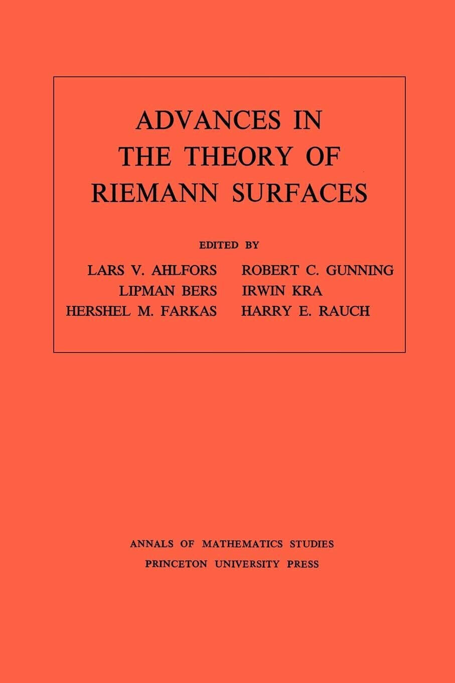 Advances in the Theory of Riemann Surfaces. (AM-66), Volume 66 - 2021 libro usato