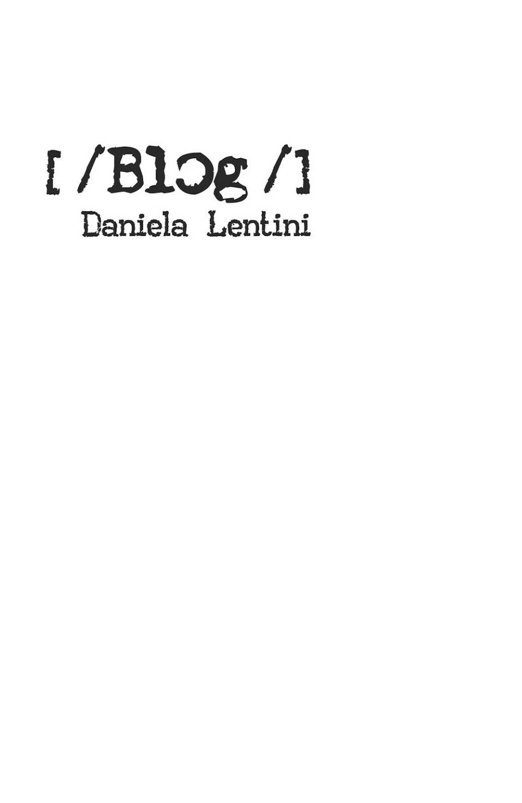 Blog  di Daniela Lentini,  2019,  Youcanprint libro usato