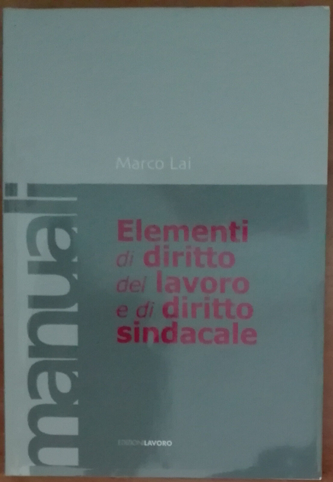 Elementi di diritto del lavoro e di diritto sindacale -Marco Lai - lavoro,2004-A libro usato