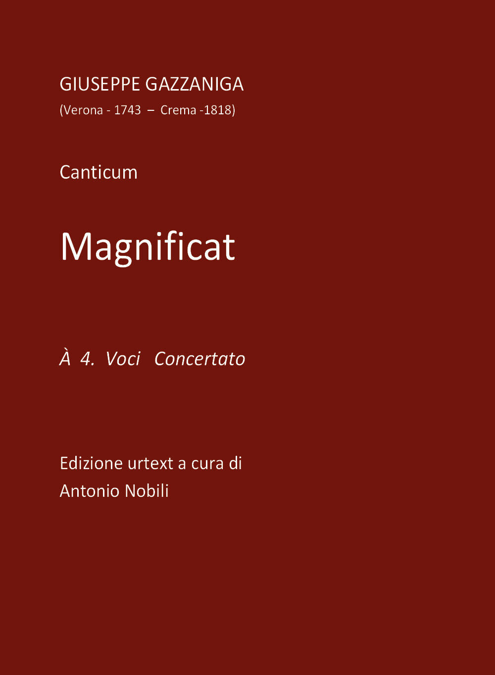 Magnificat di Antonio Nobili,  2020,  Youcanprint libro usato
