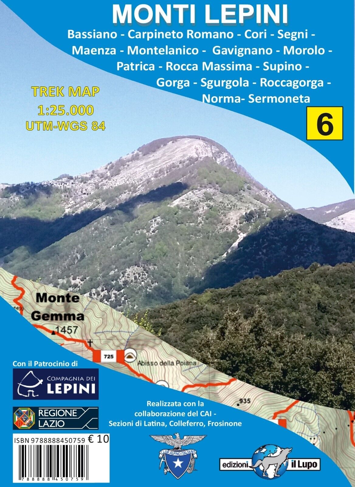 Monti Lepini. Carta escursionistica 1:25.000 di Aa.vv., 2019, Edizioni Il Lup libro usato