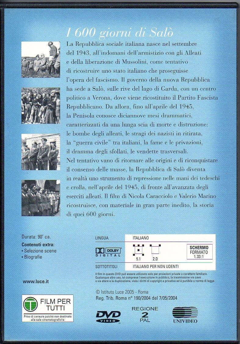 NOVECENTO - Le guerre del secolo - I 600 giorni di Sal? - DVD - Istituto Luce dvd usato