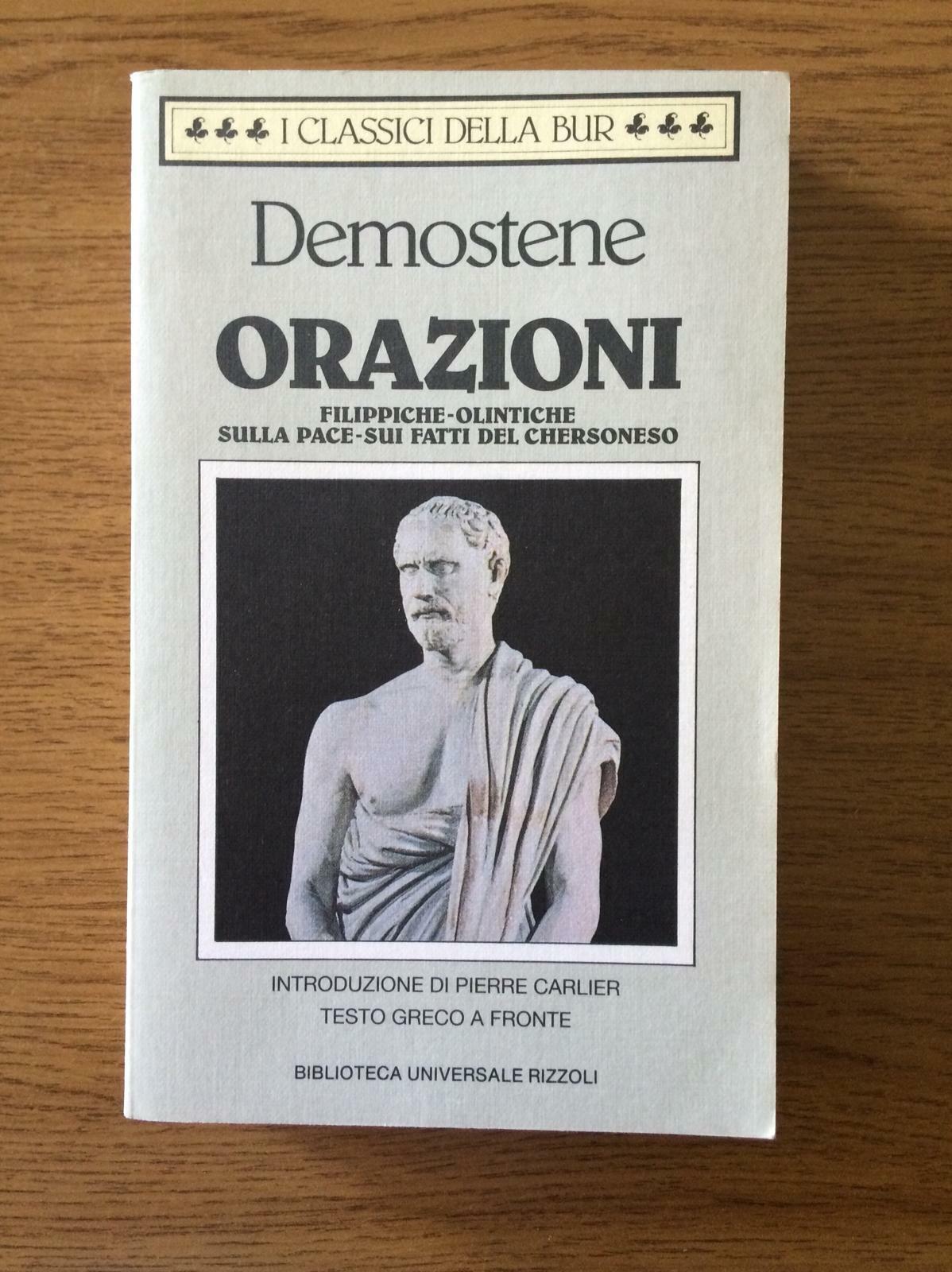 Orazioni - Demostene - Biblioteca Universale Rizzoli - 1992 - AR libro usato