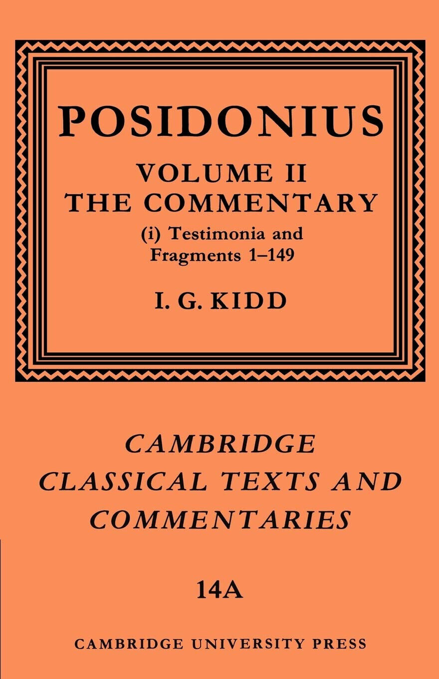 Posidonius vol.II - I. G. Kidd, Posidonius, Kidd I. G. - Cambridge, 2022 libro usato