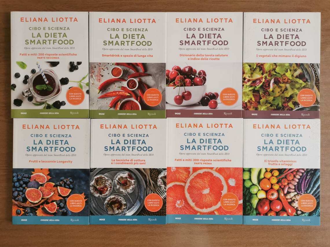 Raccolta 8 volumi La dieta Smartfood - E. Liotta - Corriere della Sera-2018-AR libro usato