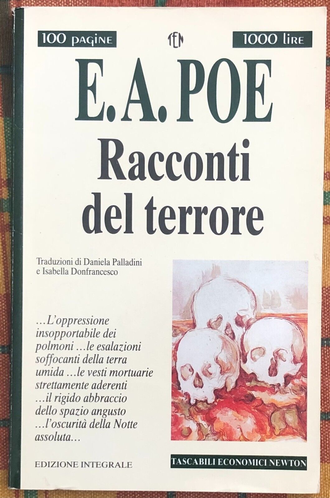 Racconti del terrore di Edgar Allan Poe, 1992, Newton Compton Editori libro usato