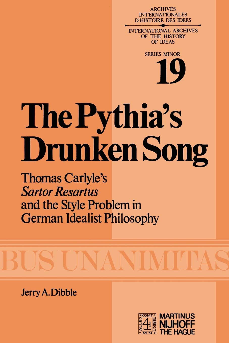 The Pythia's Drunken Song - J. A. Dibble - Springer, 1978 libro usato