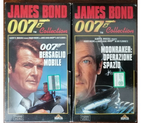 007 collection: Bersaglio Mobile; Moonraker: operazione spazio - J. Bond - VHS-A