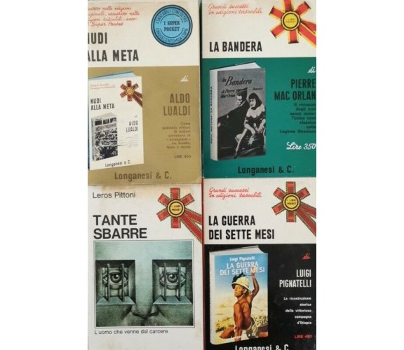 4 Classici Longanesi in edizione tascabile (Avventura, guerra, romanzi)  - ER