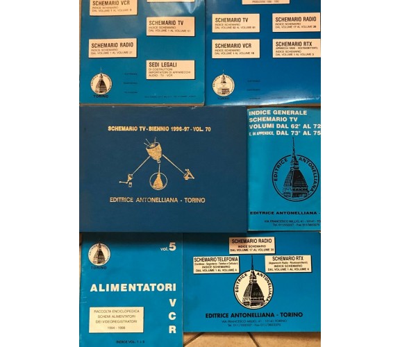 6 Volumi schemario radio-telefonia-rtx di Aa.vv., Editrice Antonelliana Torin