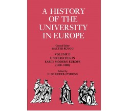 A History of the University in Europe - Ridder-Symoens - Cambridge, 2008