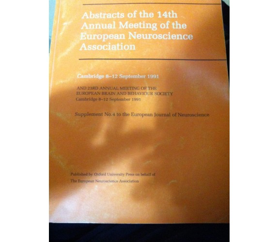 Abstract of the 14th annual meeting of the European neuroscience association-lo