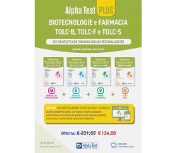 Alpha Test PLUS Biotecnologie e Farmacia TOLC-B, TOLC-F e TOLC-S-Alpha Test,2021