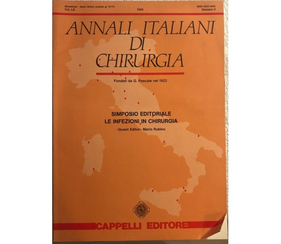 Annali italiani di chirurgia n.0 di G. Pascale,  1988,  Cappelli Editore