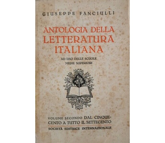 Antologia della Letteratura italiana VOL II - ER