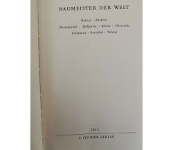 Baumeister der Welt von Stefan Zweig,  1952,  Fischer - ER