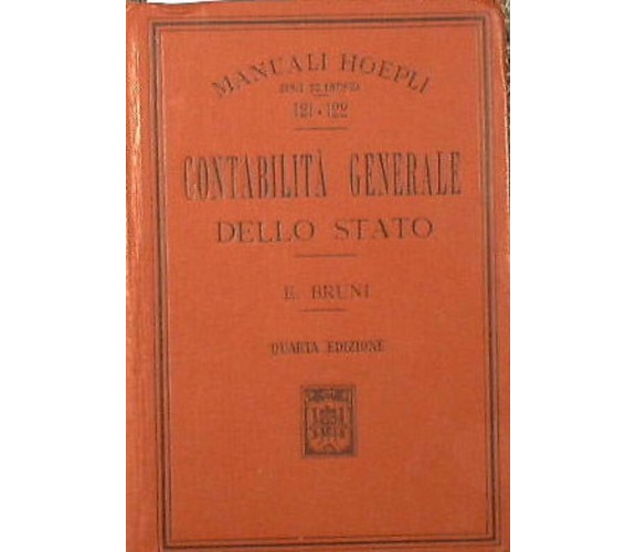 CONTABILITÀ GENERALE DELLO STATO - E. Bruni ( 1914)