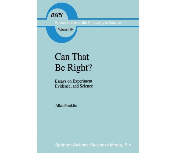 Can that be Right? - A. Franklin - Springer, 1998