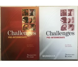 Challenges. Pre-intermediate+Workbook di Alan Williams, Jane Lawrence,  2007,  L