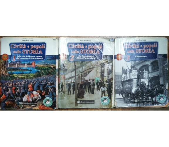 Civiltà e popoli nella storia vol. 1,2,3. - Leone - Sansoni per la scuola,2001-R