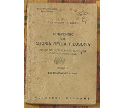 Compendio di storia della filosofia Vol. II. Dal Rinascimento a Kant di P. De V