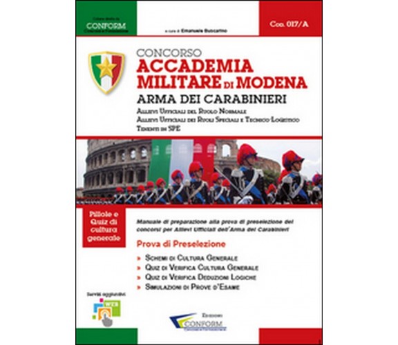 Concorso Accademia Militare di Modena. Arma Dei Carabinieri. Prova di preselezio