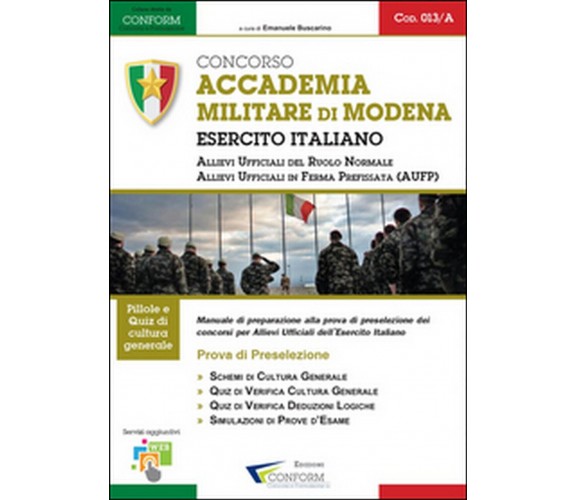 Concorso accademia militare di Modena. Esercito italiano. Prova di preselezione