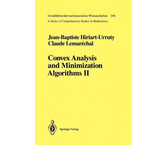 Convex Analysis and Minimization Algorithms - Springer, 2010