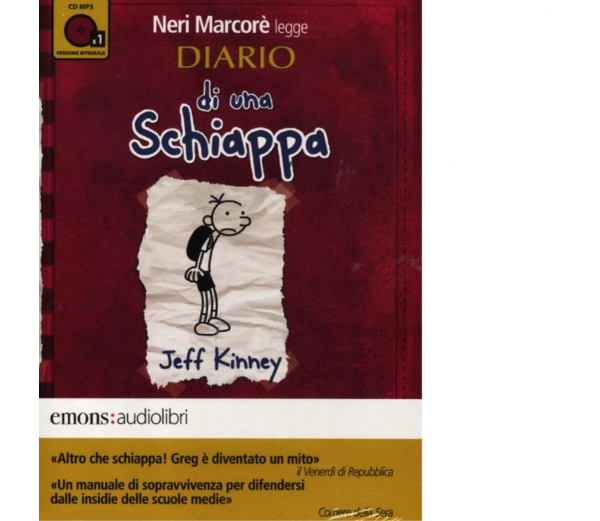 Diario di una schiappa, Audiolibro, Jeff Kinney