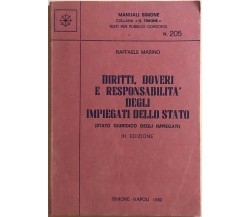 Diritti, doveri e responsabilità degli impiegati dello Stato di Raffaele Marino