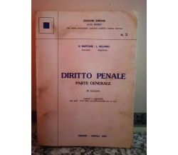 Diritto penale , parte generale	 di Bartone E Delpino,  1985,  Simone Ed -F