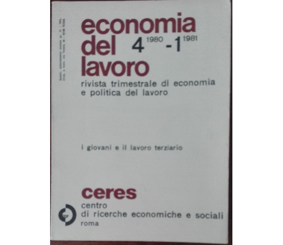 Economia del lavoro - AA.VV - Ceres,1981 - A