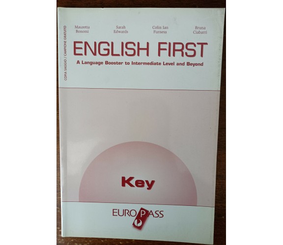 English First. Key. - Bonomi, Edwards, Furness, Ciabarri, Euro pass, 2005 - A