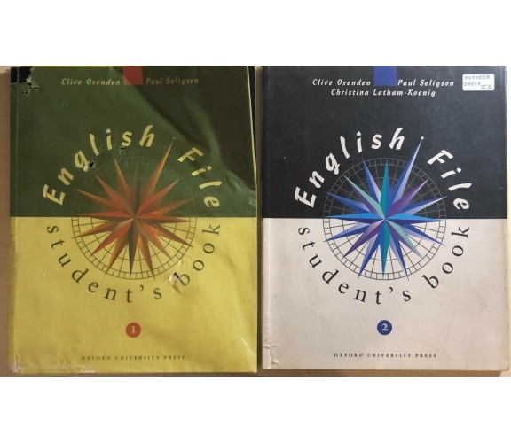 English file Student’s book e Workbook 1-2 di Oxenden-seligson, 2000, Oxford Uni