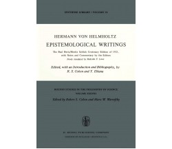 Epistemological Writings - H. Von Helmholtz - Springer, 1977