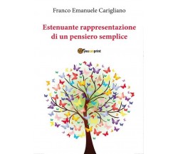 Estenuante rappresentazione di un pensiero semplice	 di Franco Emanuele Cariglia