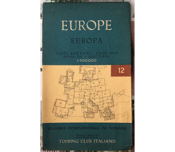  Europa Carta stradale Touring Club Italiano Foglio 12 Spagna settentrionale nor