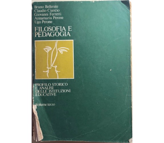 Filosofia e pedagogia 3 di Aa.vv.,  1979,  Società Editrice Internazionale