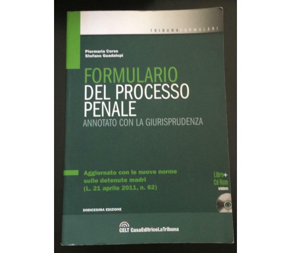 Formulario del processo penale: Annotato con la giurisprudenza - P