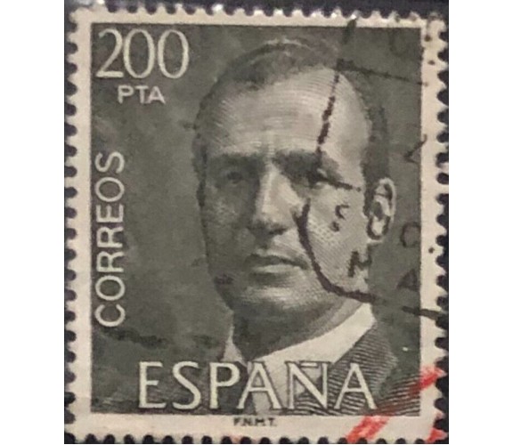 Francobollo Spagna 200 Pta Correos Juan Carlos USATO Espana Spain di Aa.vv., F