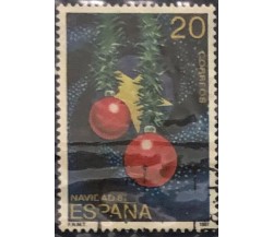 Francobollo Stamp Spagna 20 pta Navidad 1987 Espana Spain Christmas USATO	 di Fn