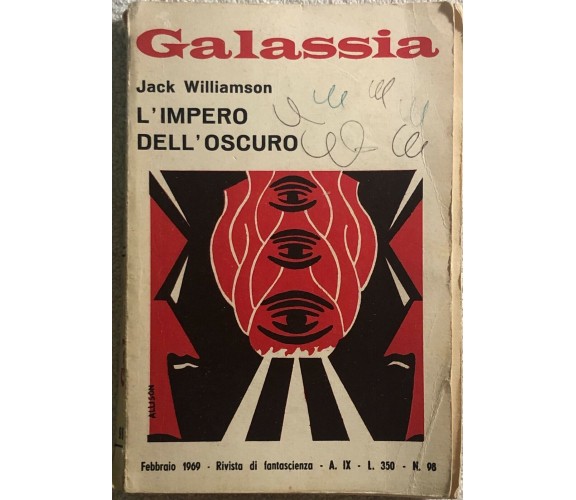 Galassia n. 98 - L’impero dell’oscuro di Jack Williamson,  1969,  Galassia