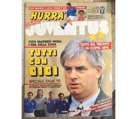 Hurrà Juventus n. 6/1990 di Juventus F.c.,  1990,  Fabbri Editori