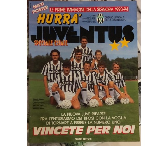 Hurrà Juventus n. 8/1993 di Juventus F.c., 1993, Fabbri Editori