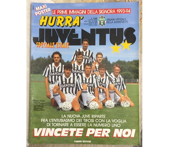 Hurrà Juventus n. 8/1993 di Juventus F.c.,  1993,  Fabbri Editori