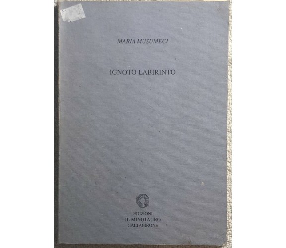 Ignoto labirinto di Maria Musumeci,  2000,  Edizioni Il Minotauro