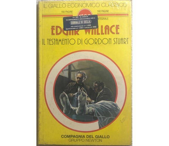 Il testamento di Gordon Stuart di Edgar Wallace,  1995,  Newton Compton Editori