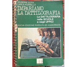 Impariamo la dattilografia di Giuseppe Sofia, Carla Porrello, 1979, Tramontan