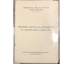 Indicazione codificata dell'istradamento dei trasporti merci a carro a r.o. di 