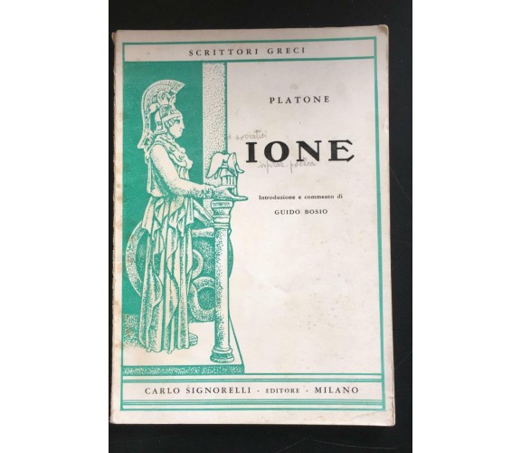 Ione - Platone,  Carlo Signorelli Editore - P